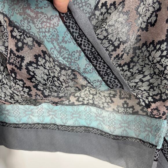 BCBGMaxAzria Kasia Silk Handkerchief Blouse XS flowy bell sleeves fairy ethereal - Picture 6 of 10